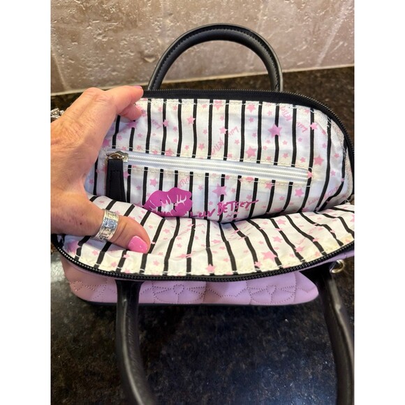 Betsey Johnson Quilted Cat Shoulder Bag in Blush NEW - Picture 11 of 12